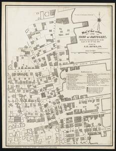 Map of that section of the town of Nantucket, which was destroyed by the fire on the night of the 13th July, 1846