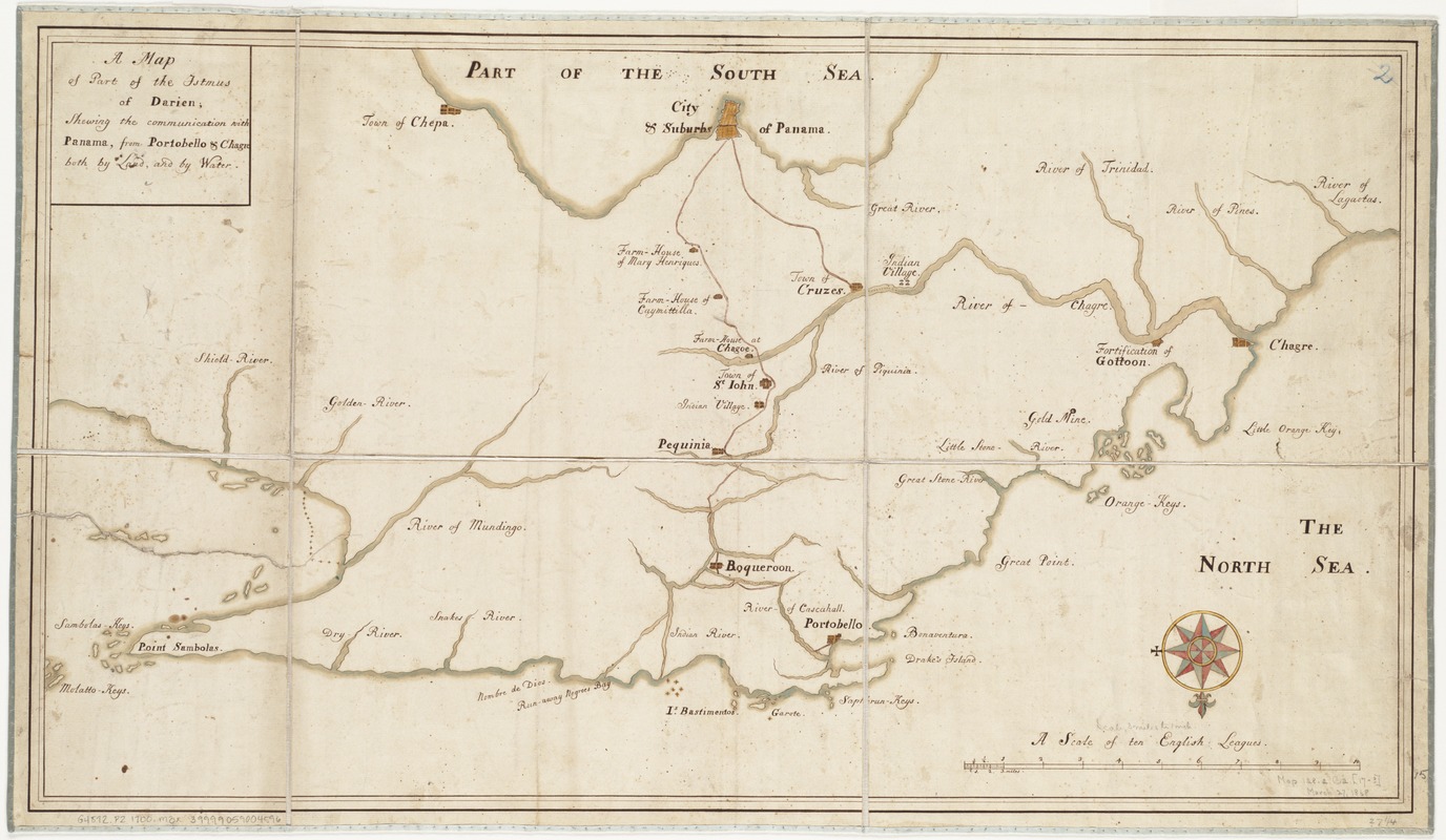 A map of part of the Isthmus of Darien