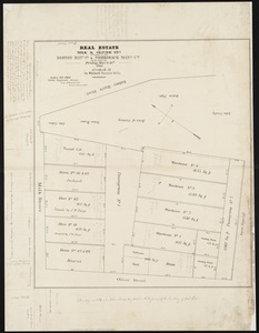Real estate on Milk & Oliver Sts. belonging to the Boston Mang. Co. & Merrimack Mang. Co. to be sold on Friday, March 15th 1844 12 o'clock m. by Whitwell Seaver & Co
