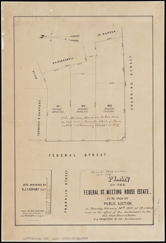 Plan of the Federal St. Meeting House estate