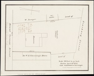 [Plan of lots between Mount Vernon and Pinckney Streets in Boston]