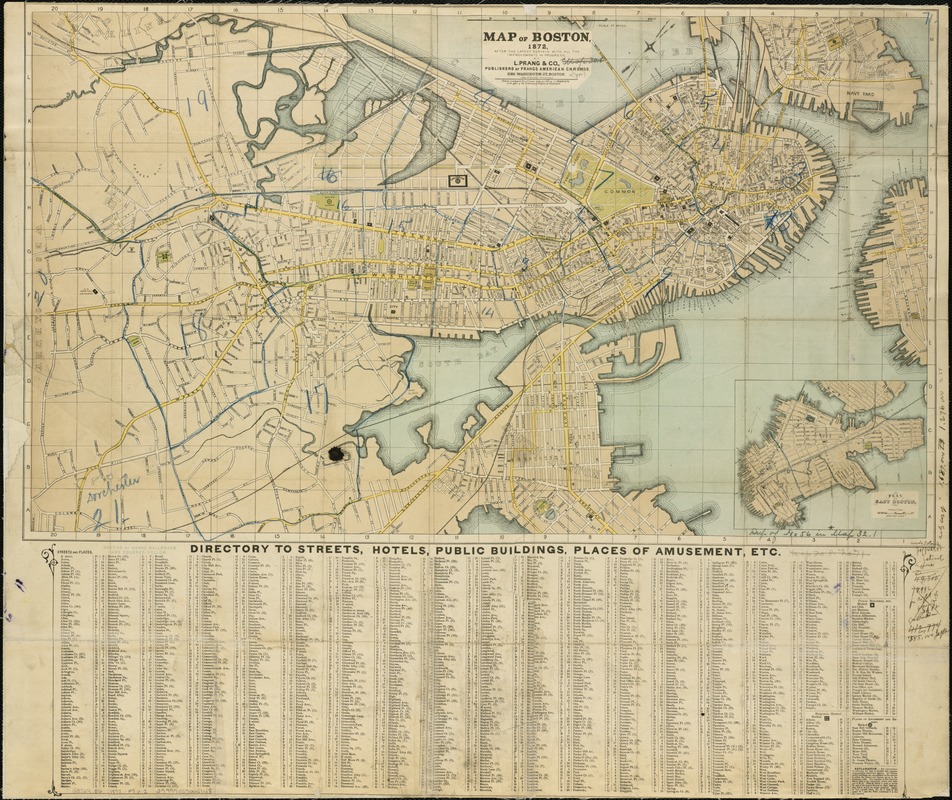 Map of Boston, 1872