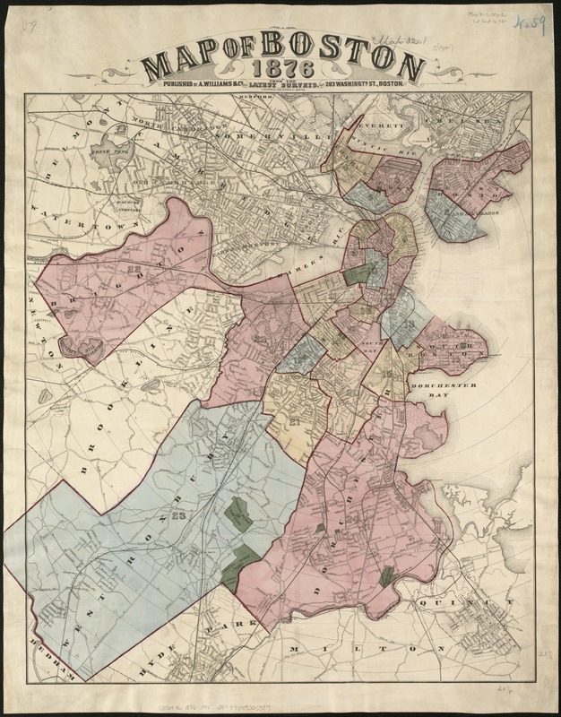 Map of Boston 1876