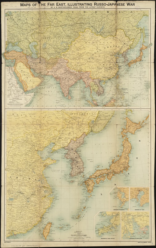 Maps of the Far East, illustrating Russo-Japanese War