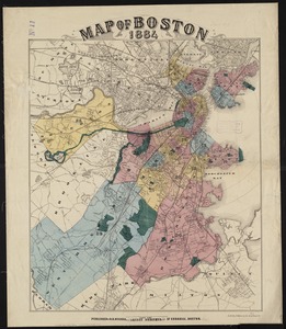 Map of Boston, 1884