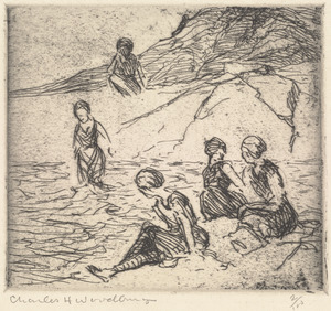Bathers in Narrow Cove I