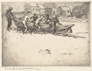 Launching the dory