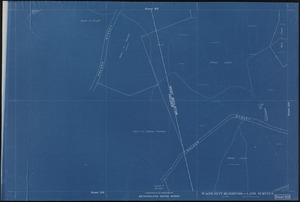 Metropolitan Water Works, Wachusett Reservoir, land surveys, sheet 102, index plan to photographs of real estate, Holden and West Boylston, Mass., April 1898