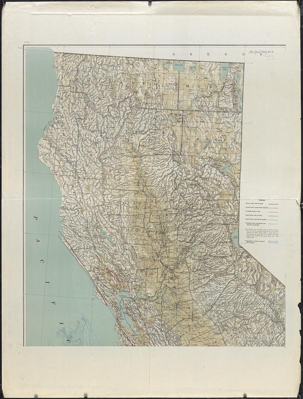 Fault map of the state of California