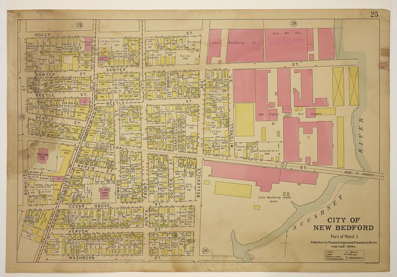 Atlas Of The City Of New Bedford Part Of Ward 1 Plate 25 Digital   Image Access 800 