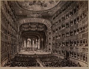 Teatro S. Carlo, costruito sui disegni di. G. Medrano