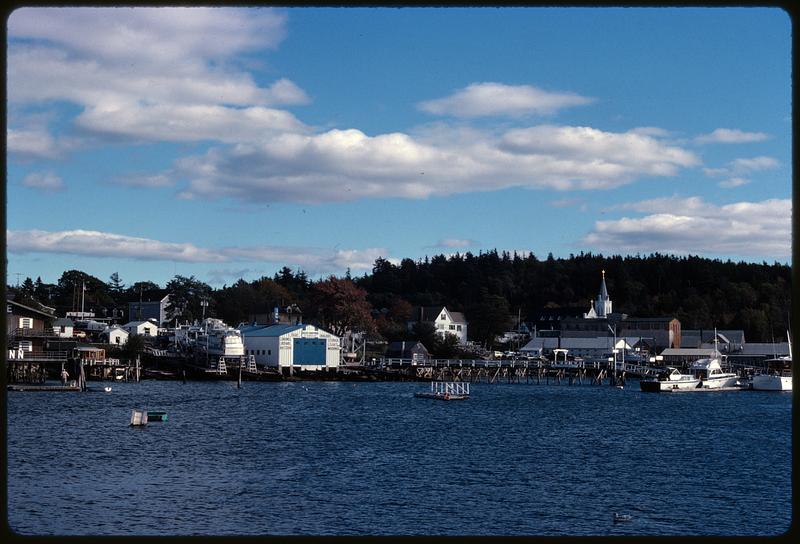 View of Boothbay Harbor, Maine, from water