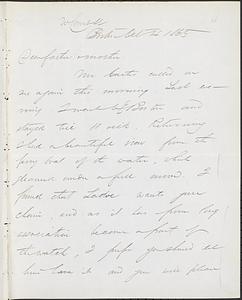 Letter from John D. Long to Zadoc Long and Julia D. Long, October 4, 1865