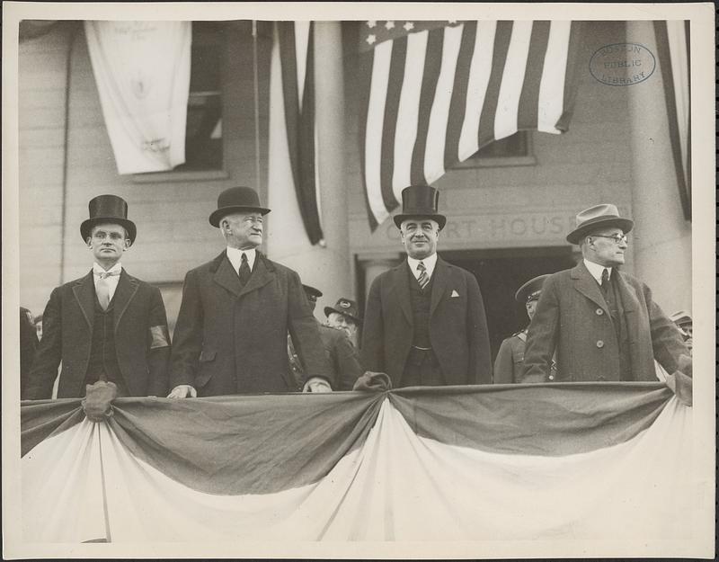 Reviewing Stand, Cong. Richard B. Wigglesworth, Gen. Clarence R ...