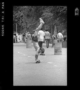 Skateboarding in the Common, Boston