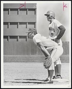 Milwaukee Brewers first baseman John Felske and outfielder Billy Conigliaro