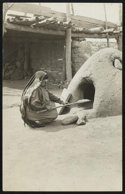 The Baker, Pueblo Indian, New Mexico. Baking