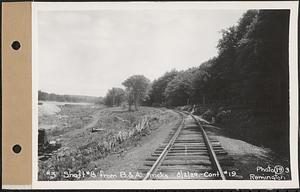 Contract No. 19, Dam and Substructure of Ware River Intake Works at Shaft 8, Wachusett-Coldbrook Tunnel, Barre, Shaft 8 from Boston and Albany Railroad tracks, Barre, Mass., Aug. 2, 1929