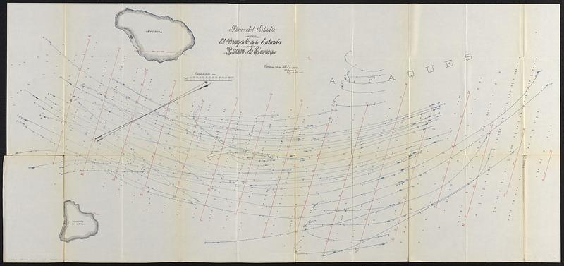 Plano del estudio para el dragado de la entrada al Puerto de Cardenas