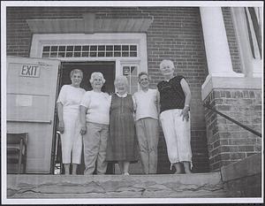 Whately Historical Society Ladies on the occasion of a visit to the museum by Whately Elementary School students