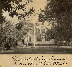 Daniel Wing House (later the Owl Club was on this property), 6 Akin Ave., South Yarmouth, Mass. in 1902