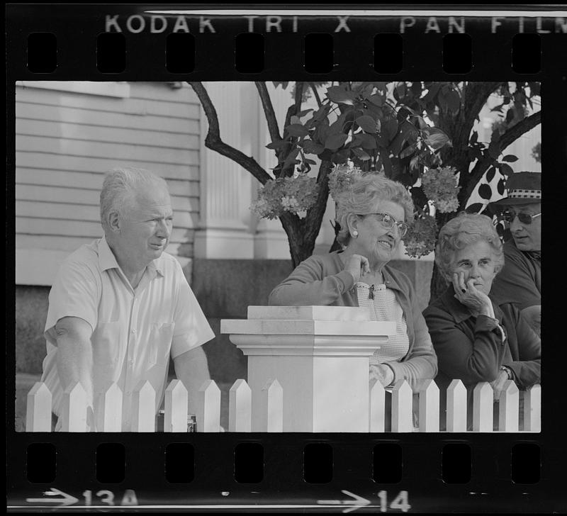 Crowd waiting for President Ford in Exeter, New Hampshire Digital