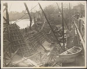 New dam under construction, Nashua River