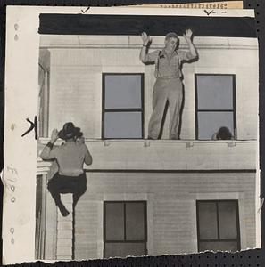 Troopers scale porch for capture