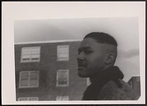 Closeup of a young man in Newtowne Court