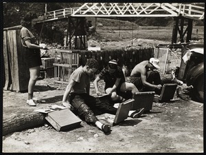 Art students at Ogunquit Perkins Cove 1939