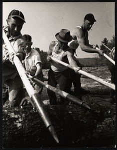 Log jam - Saco River at Hiram, Me