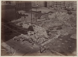 Site from the S.S. Pierce Building, construction of the McKim Building