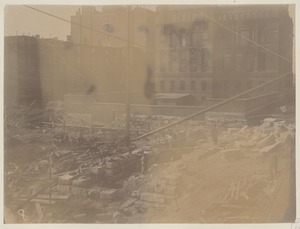 Rear of site adjacent to Harvard Medical School building, construction of the McKim Building