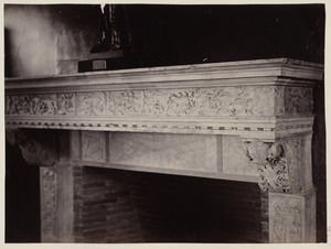 Detail of fireplace mantelpiece for Trustees Room