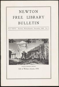 Newton Free Library bulletin