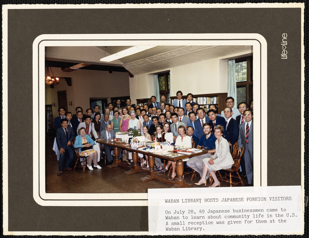 Waban Library hosts Japanese foreign visitors Digital Commonwealth