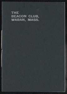Beacon Club Constitution and By-laws, 1900-1901