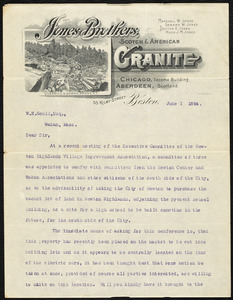 Letter to W. H. Gould, Esq., from the Executive Committee of the Newton Highlands Village Improvement Association asking to confer on the purchasing land in Newton Highlands for a south side high school