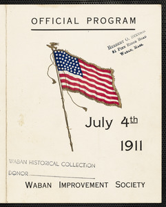 Official program July 4th, 1911, Waban Improvement Society