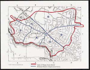 Map of Waban Postal District and divisional district of Improvement Society