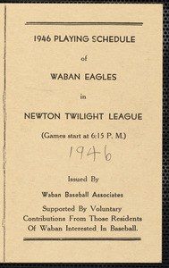 1946 playing schedule of Waban Eagles