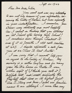 Letter from Martha M. Dix on the subject of the Poor House