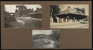 Three images of Waban Station