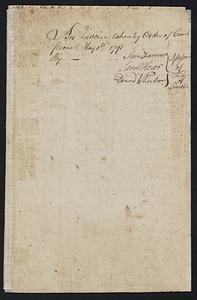 Valuation book, May 1791