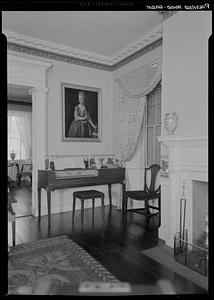 Pingree House, Salem: interior, front parlor, pianoforte