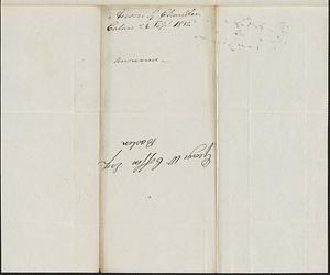 Anson G. Chandler to George Coffin, 20 September 1834