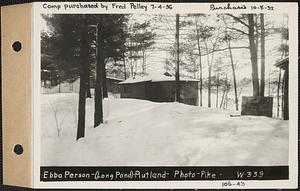 Ebba Person, camp, Long Pond, Rutland, Mass., Feb. 5, 1932