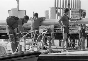 Sailboat Sovereign, Williams & Manchester Shipyard, Newport, RI