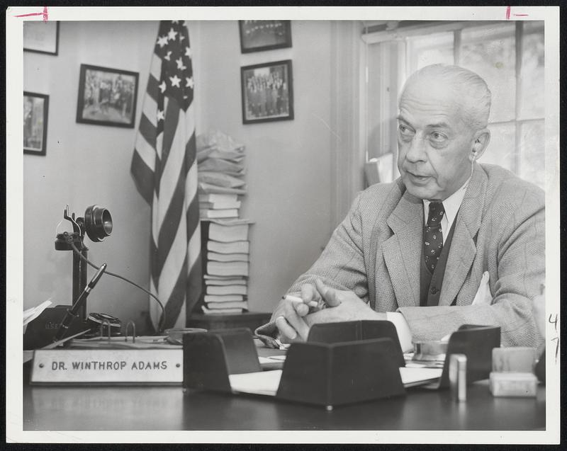 Dr. Winthrop Adams, Veterans Administration hospital manager who