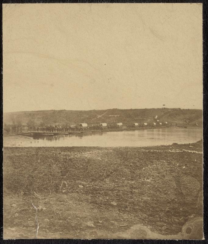 Wagon train crossing the Rappahannock River